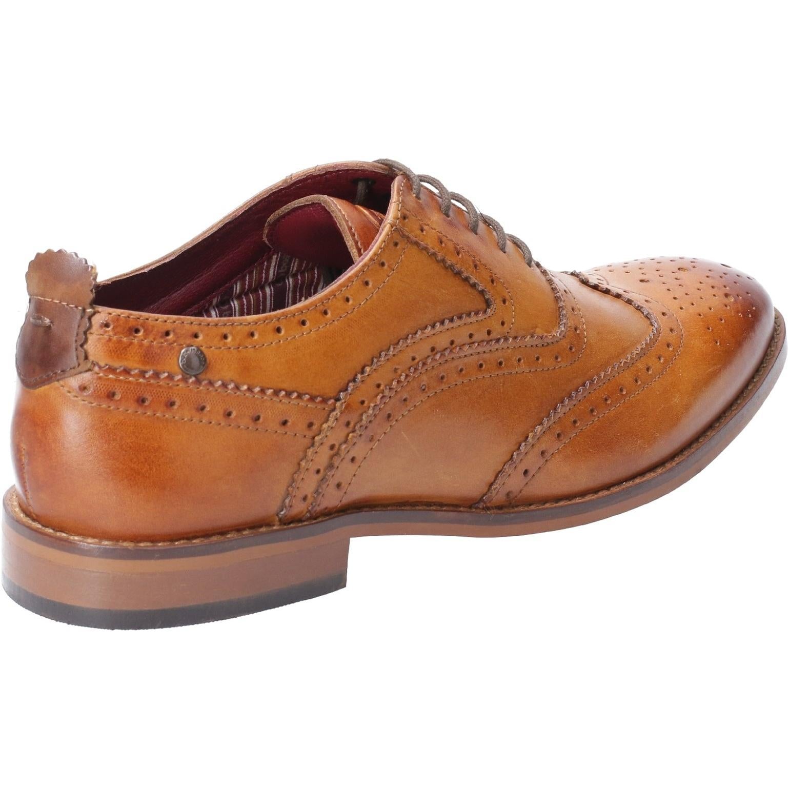 Base London Focus Washed Lace Up Brogue Shoe