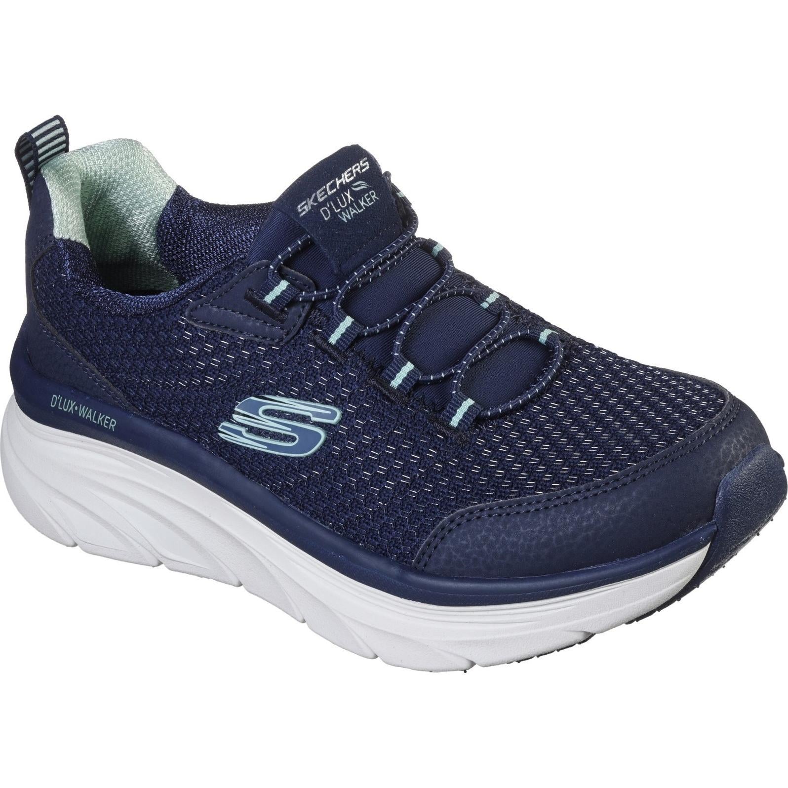 Skechers Relaxed Fit D'Lux Walker Running Vision Slip On Sports Trainers