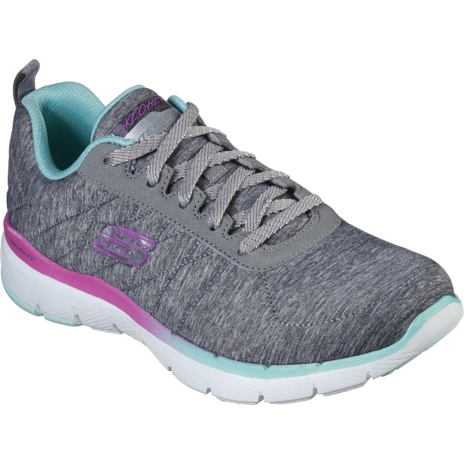 Skechers Flex Appeal 3.0 Fan Craze Lace Up Sports Trainers