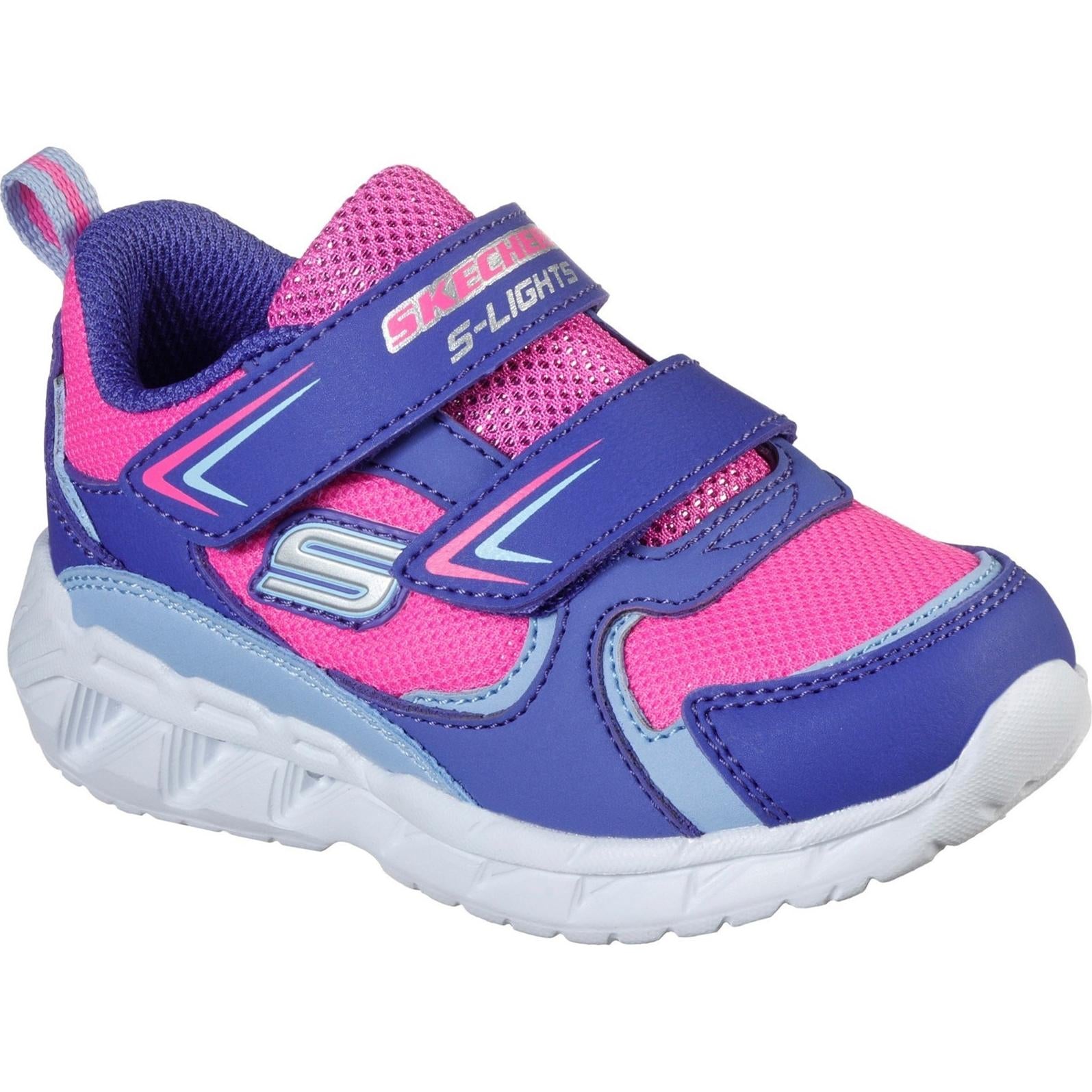 Skechers S Lights Magna-Lights Goal Achiever Touch Fastening Trainer