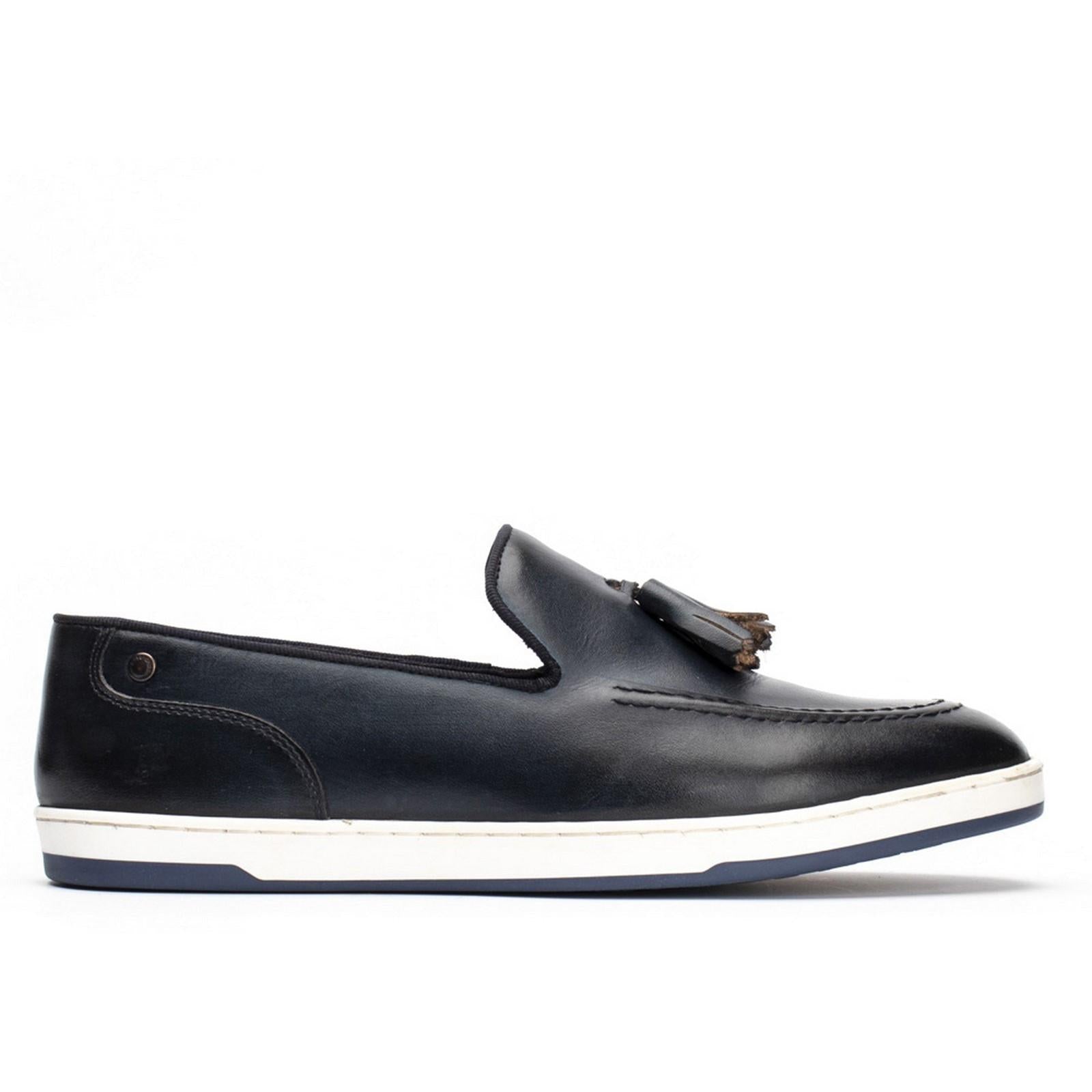 Base London Pogo Burnished Slip On Loafer Shoes