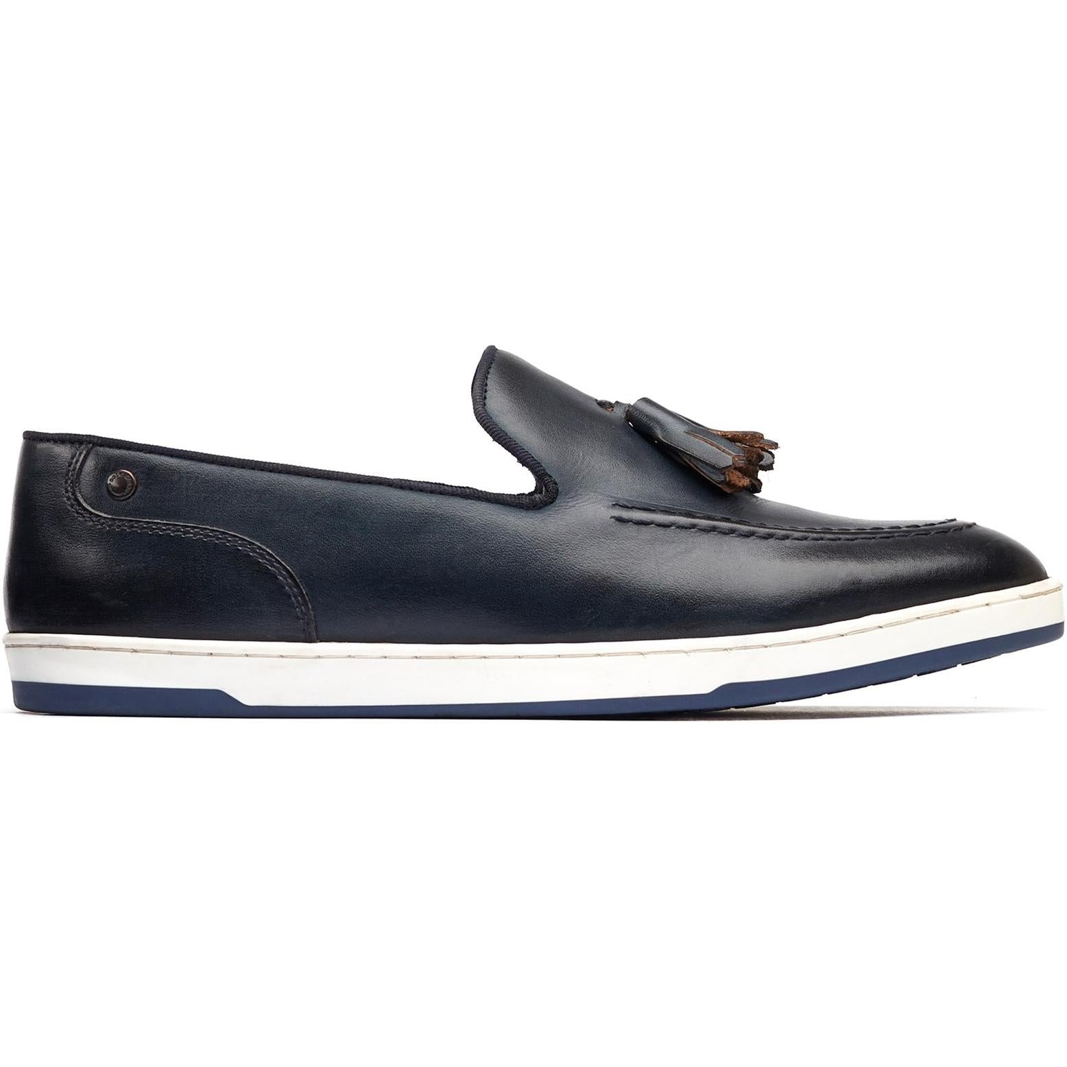 Base London Pogo Burnished Slip On Loafer Shoes