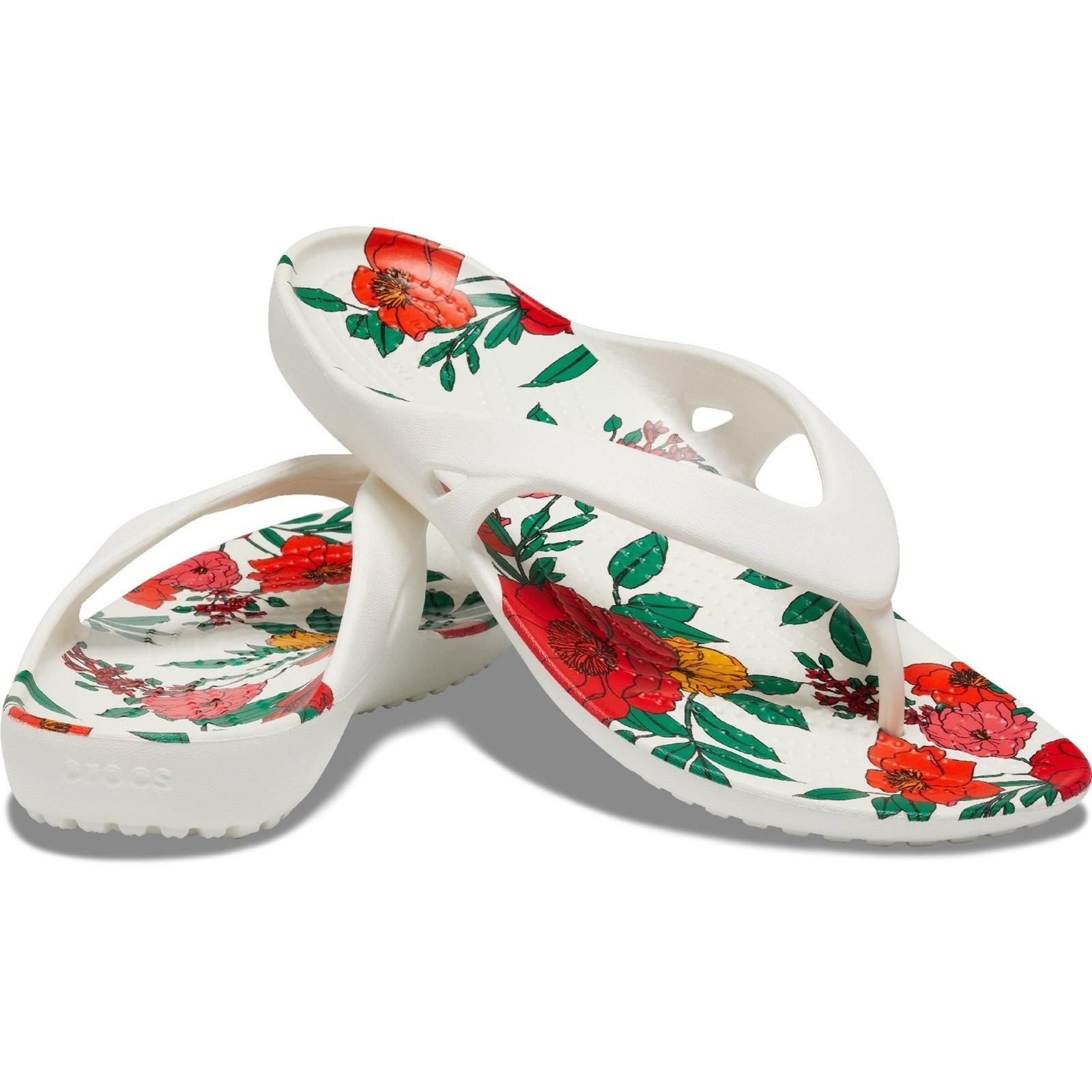 Crocs Kadee II Print Floral Flip Sandals