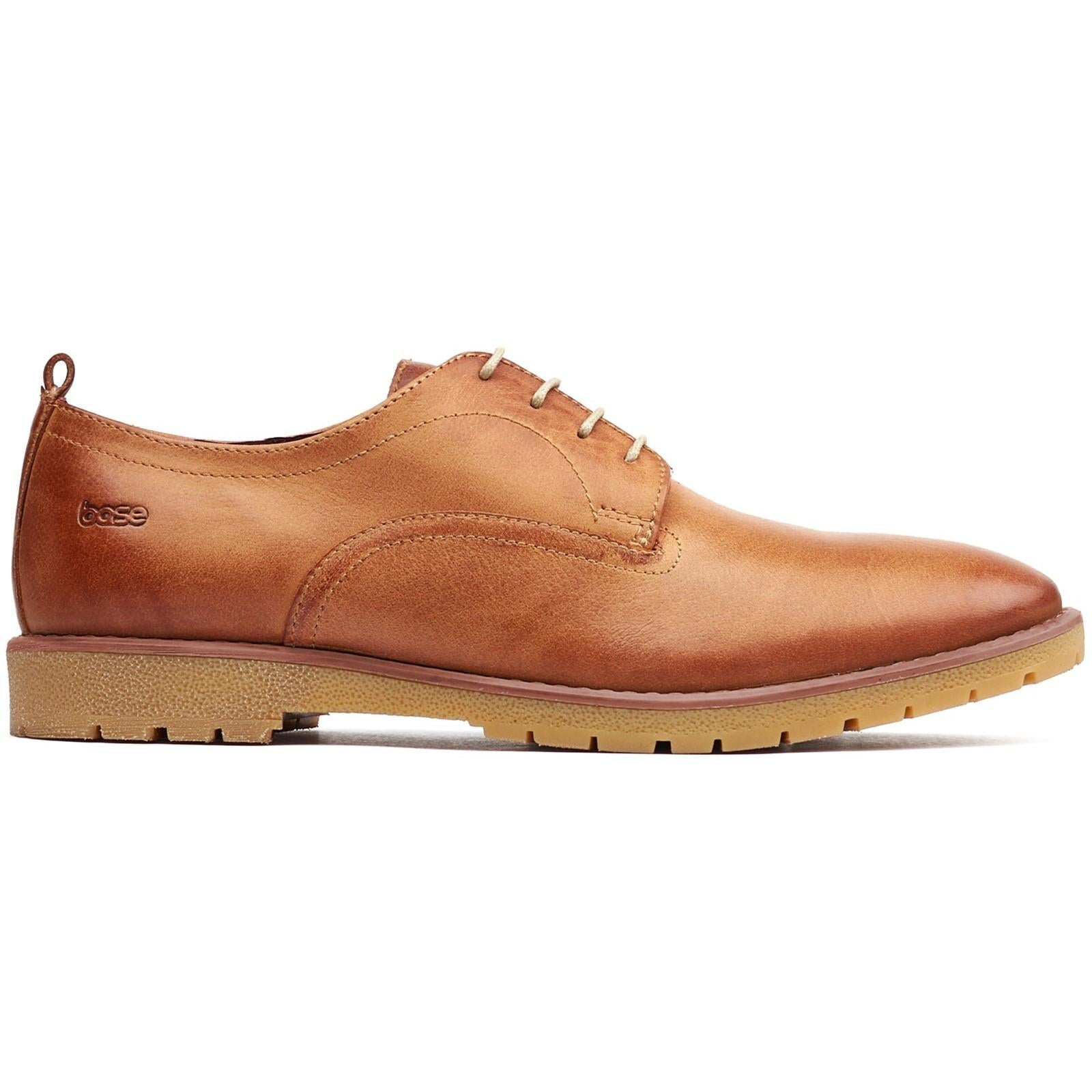 Base London Avery Plain Lace Up Derby Shoes