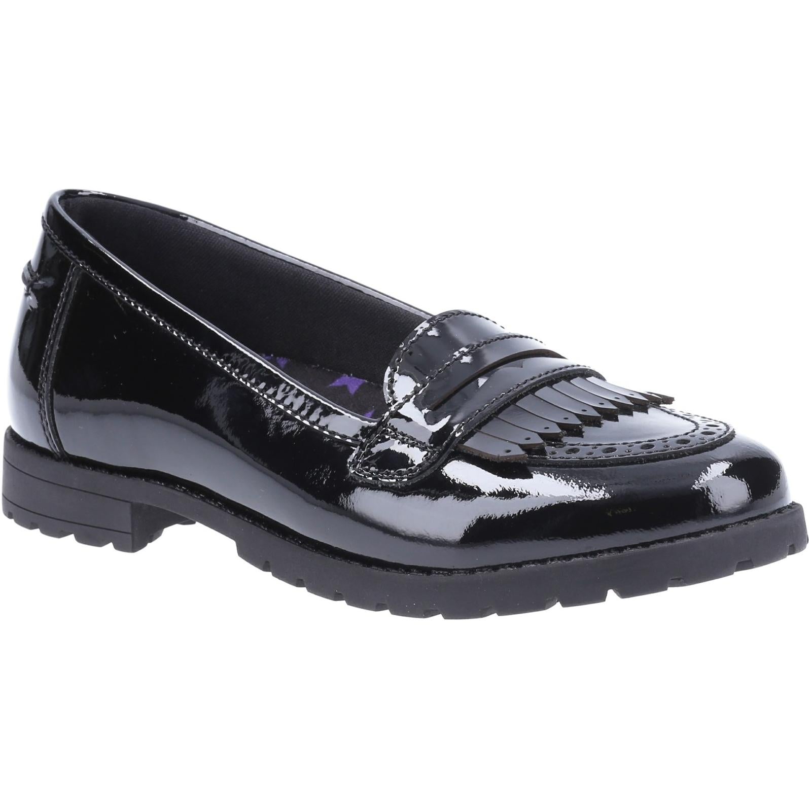 Hush Puppies Emer Junior Patent School Shoe