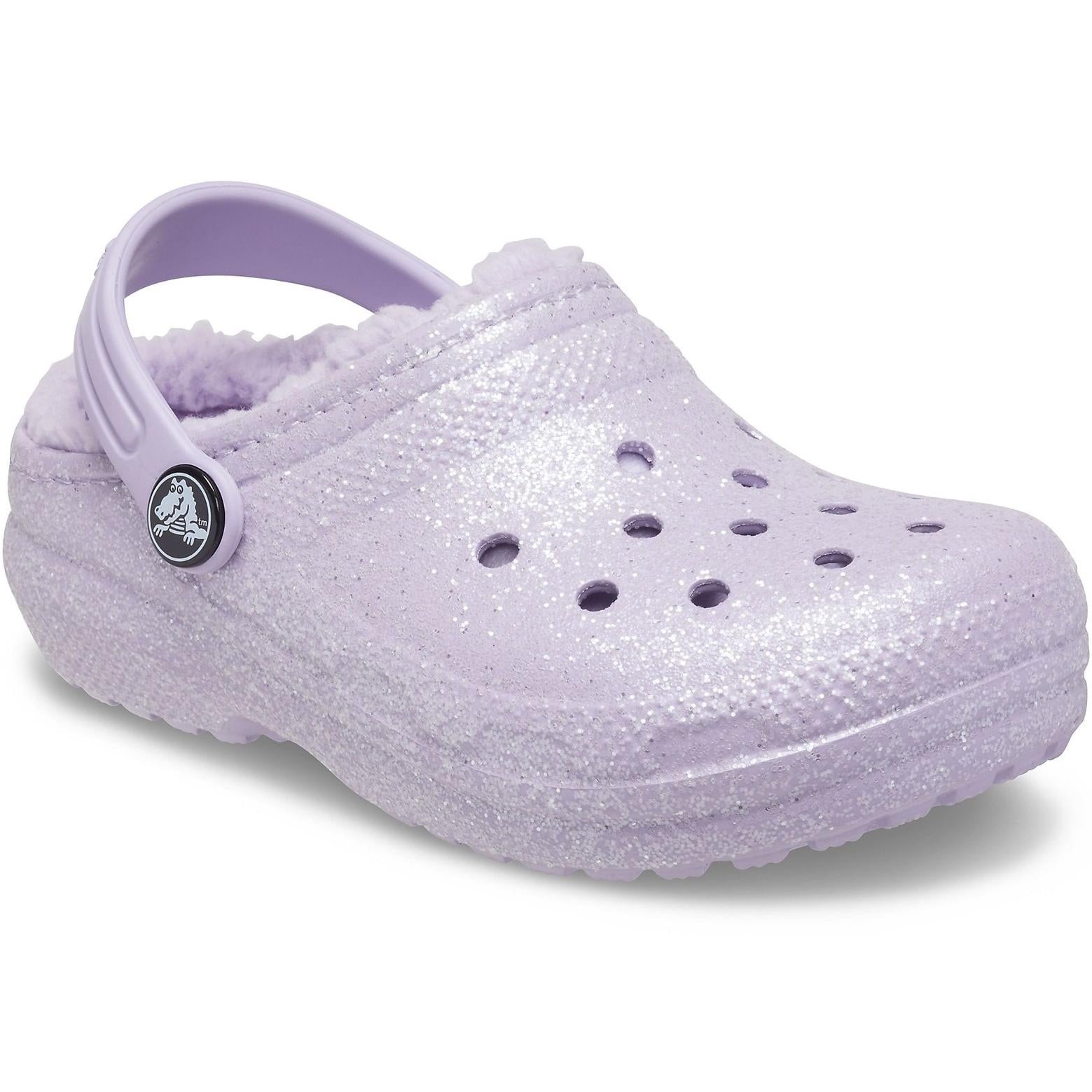 Crocs Classic Glitter Lined Clog Sandals