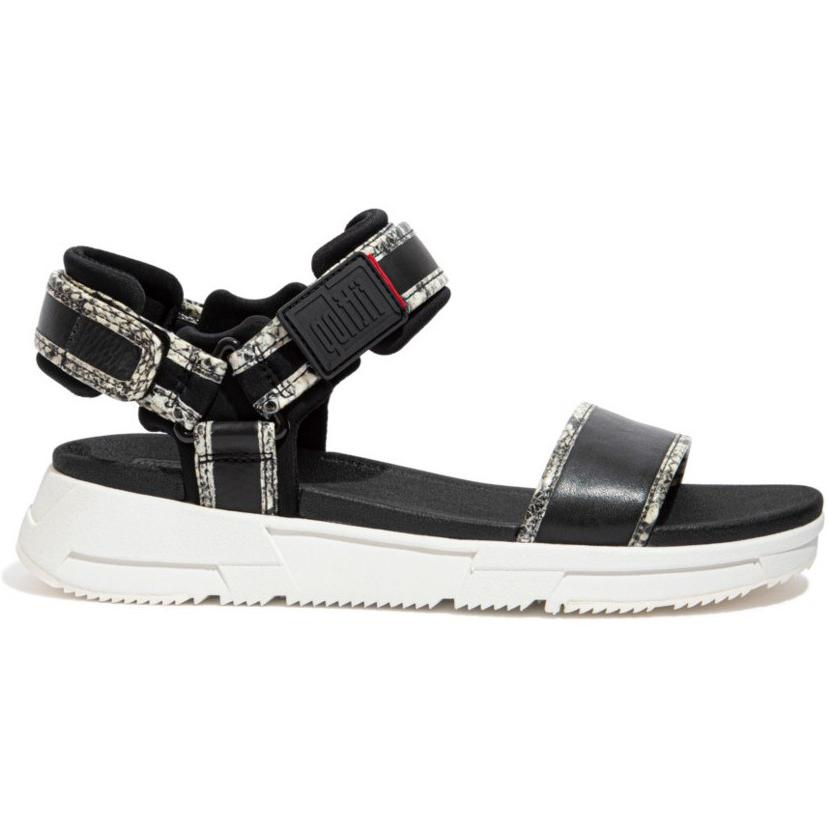 Fitflop Heda Snake-Trim Sandals