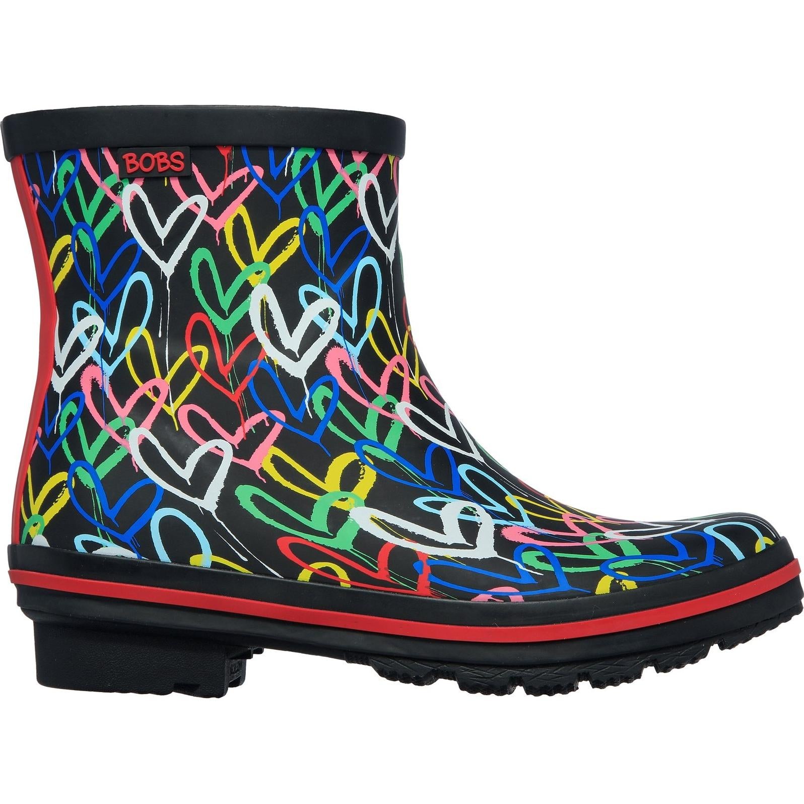 Skechers Rain Check Raining Love Patterned Wellingtons Boots