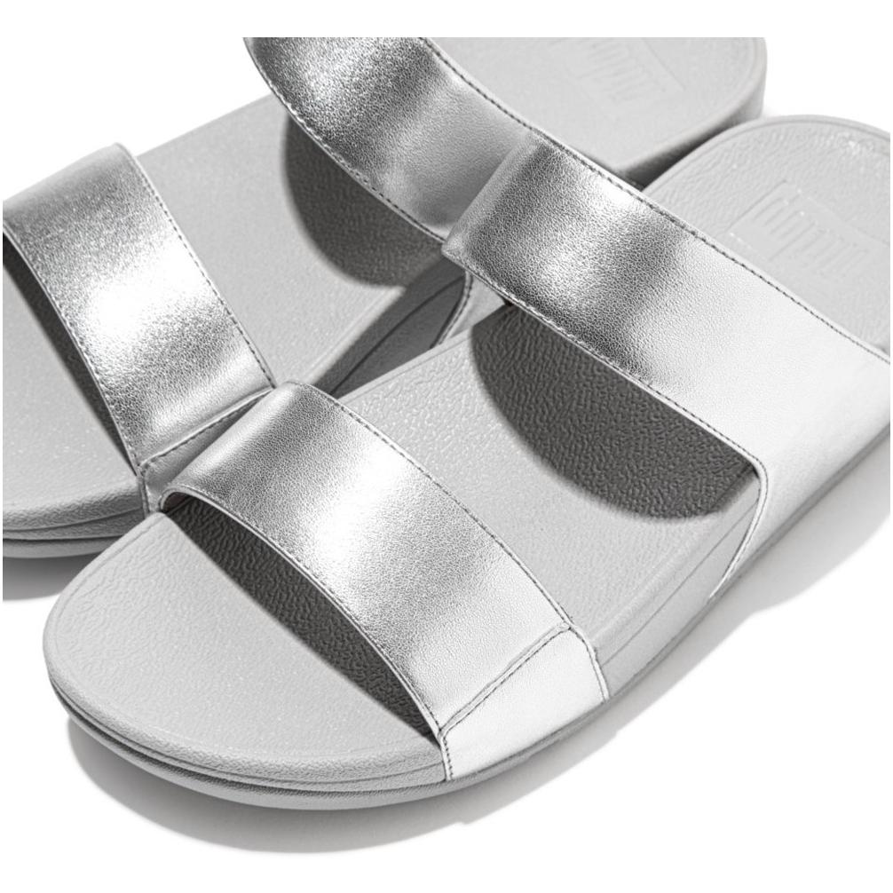 Fitflop Lulu Metallic Leather Slides Sandals