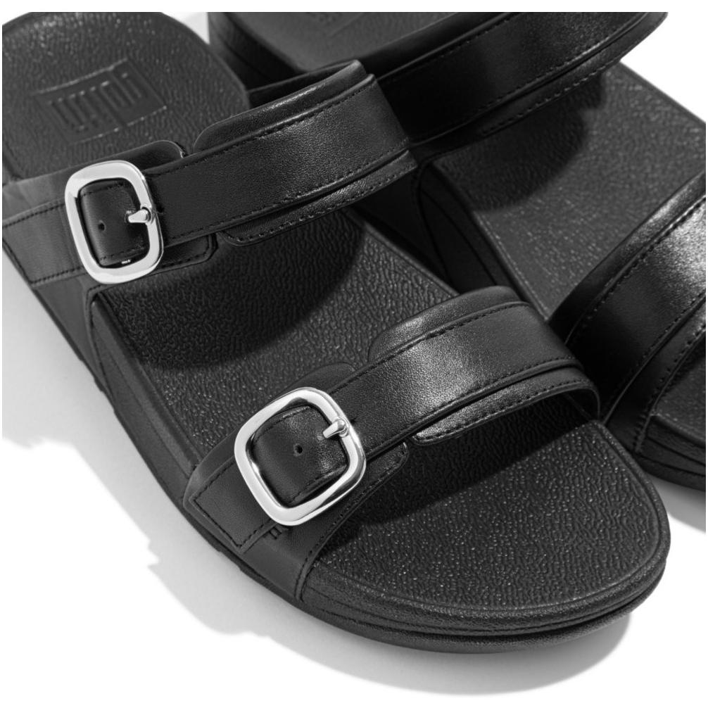 Fitflop Lulu Adjustable Leather Slides Sandals