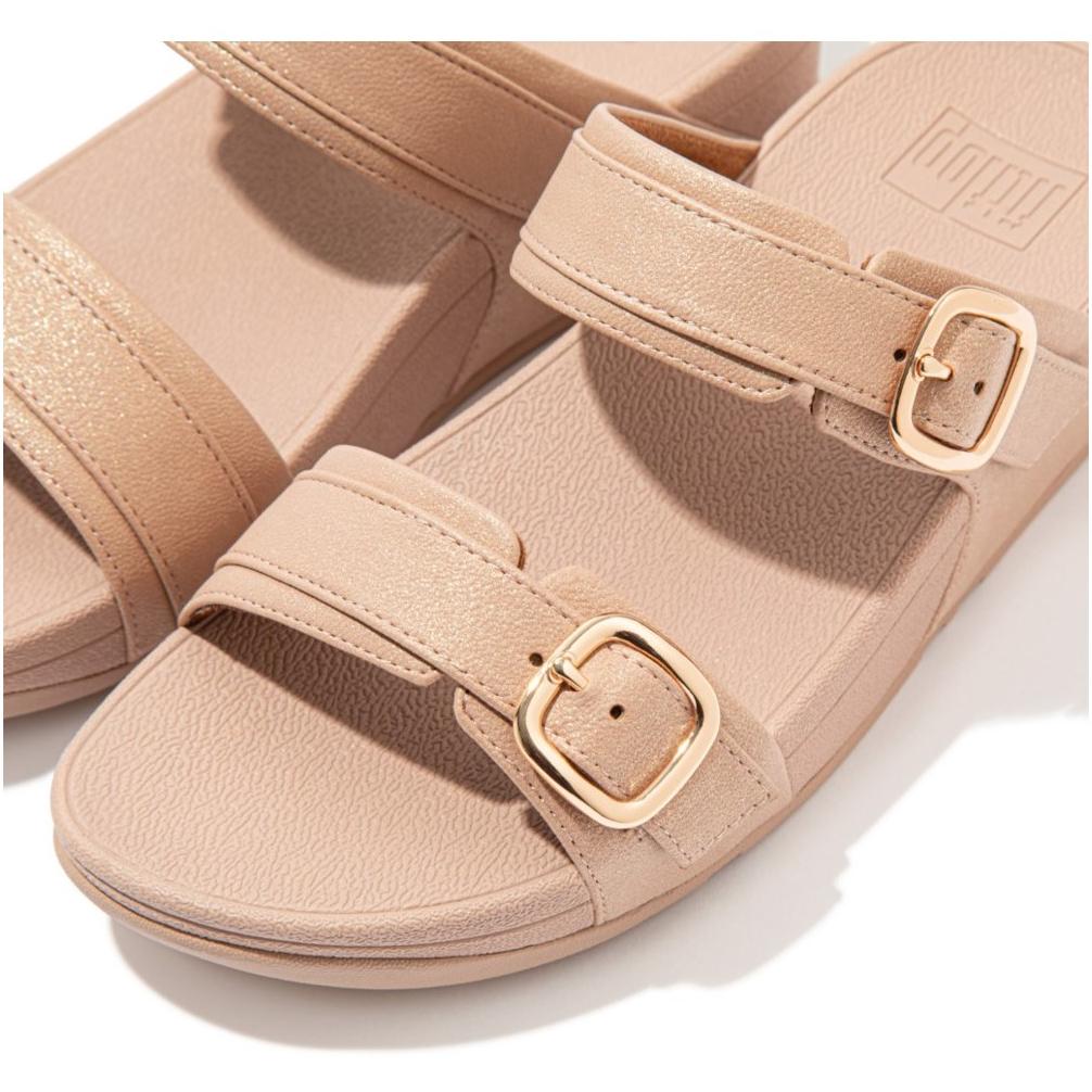 Fitflop Lulu Shimmer Adjustable Slides Sandals