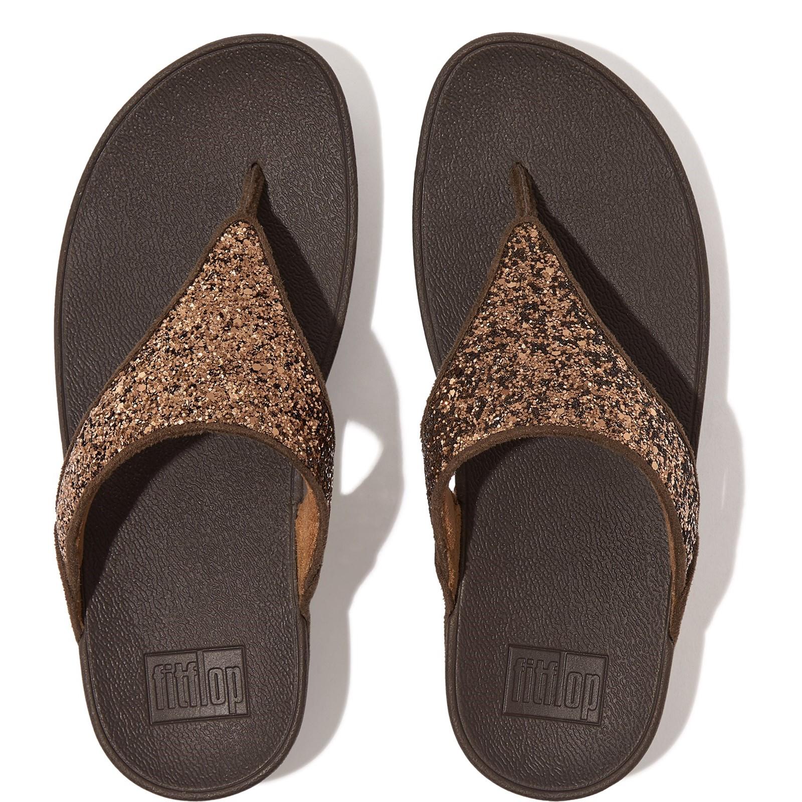 Fitflop Lulu Glitter Toe-Post Sandals