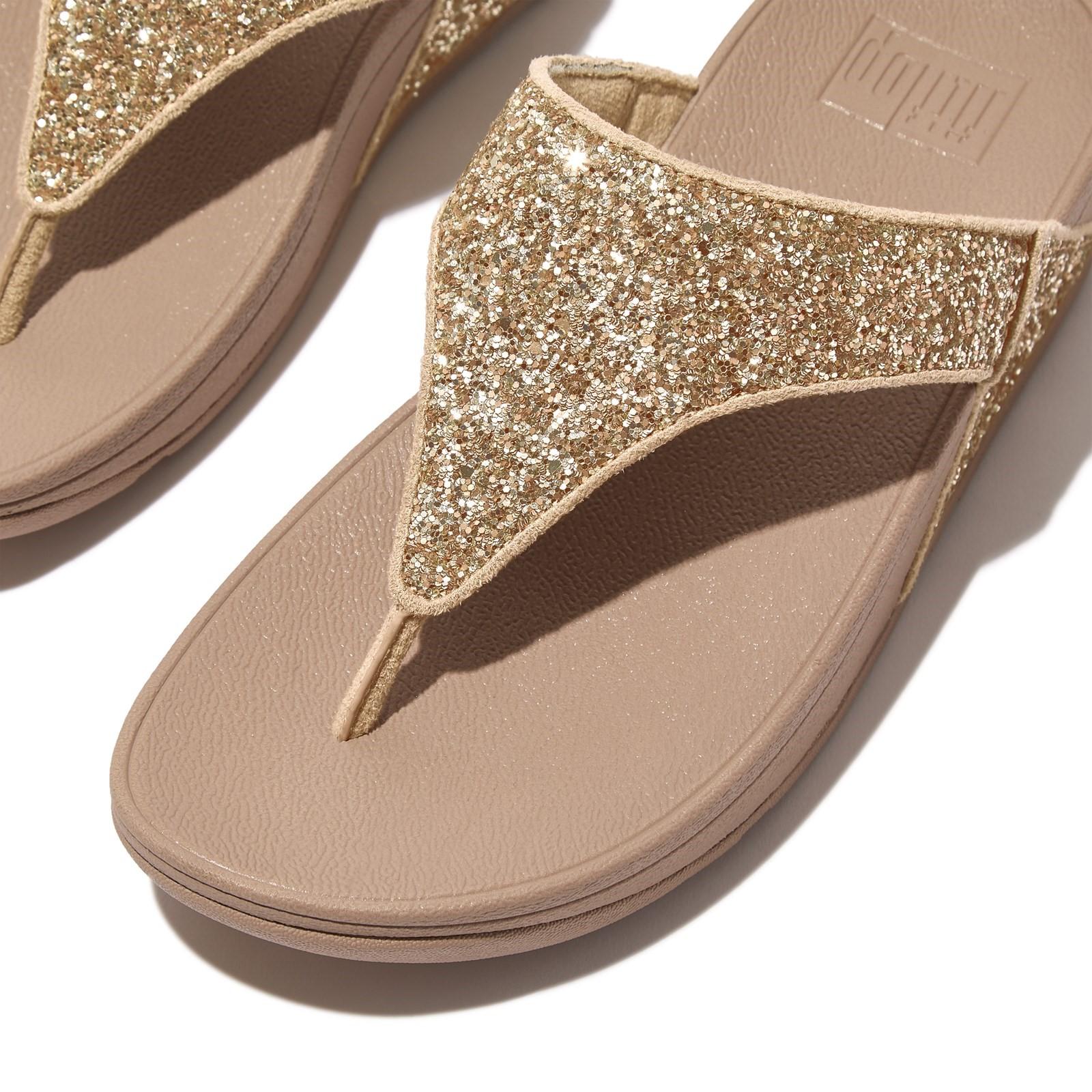 Fitflop Lulu Glitter Toe-Post Sandals