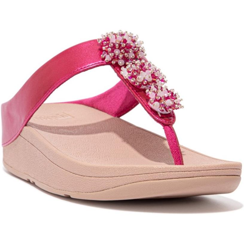 Fit Flop Fino Bead-Cluster Toe-Post Sandals