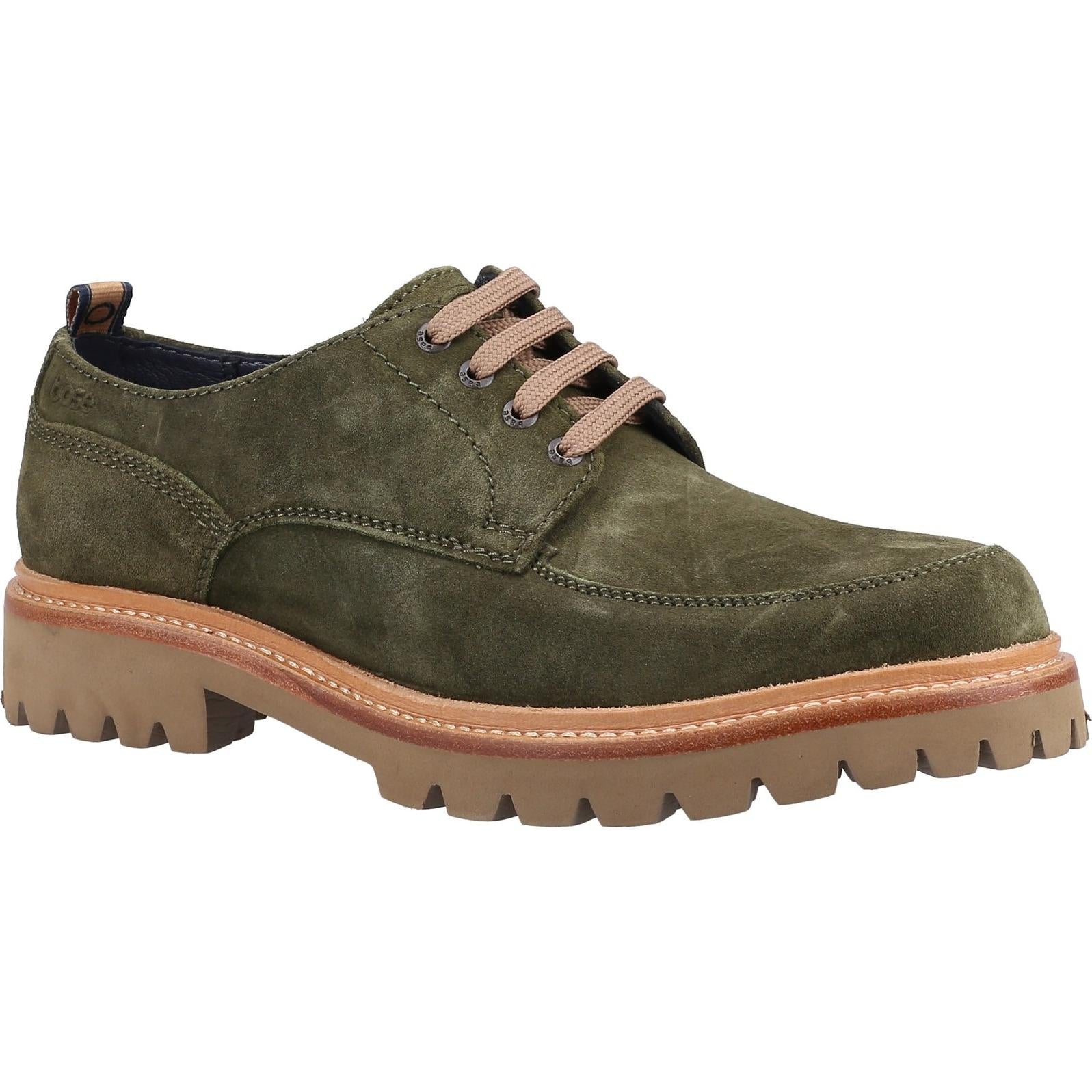 Base London Jersey Plain Toe Chunky Lace Up Shoe