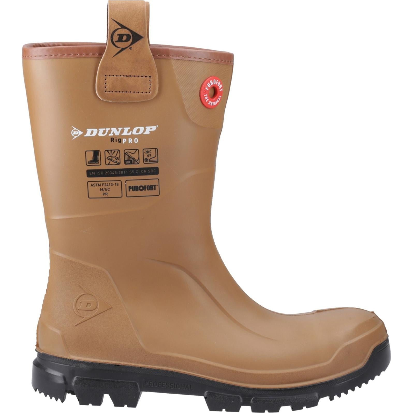 Dunlop Purofort RigPRO Full Safety Synthetic Fur lining Wellington Shoes