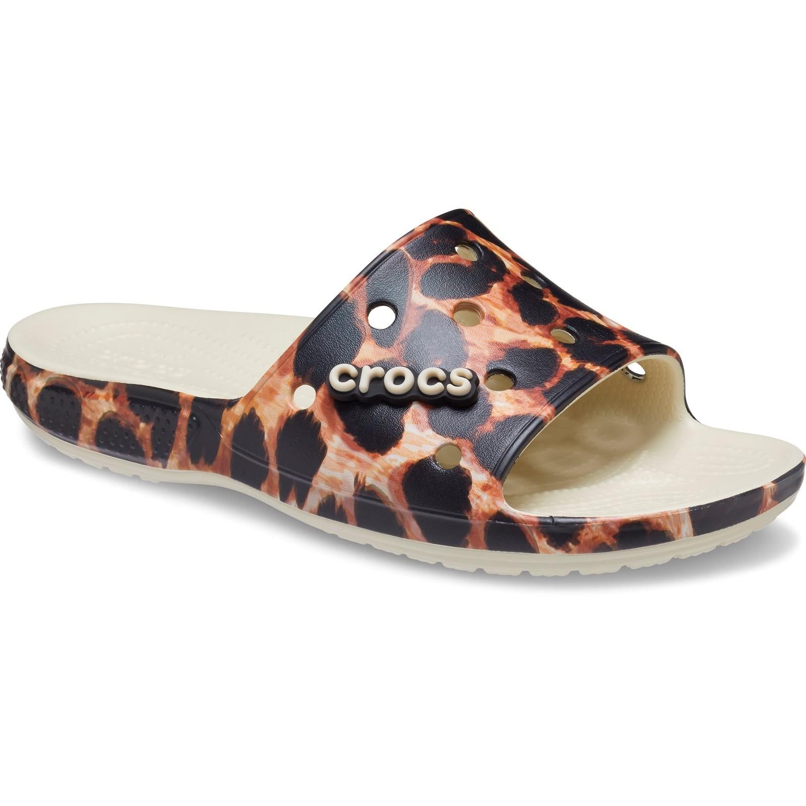 Crocs Classic Animal Print Slide Sandals