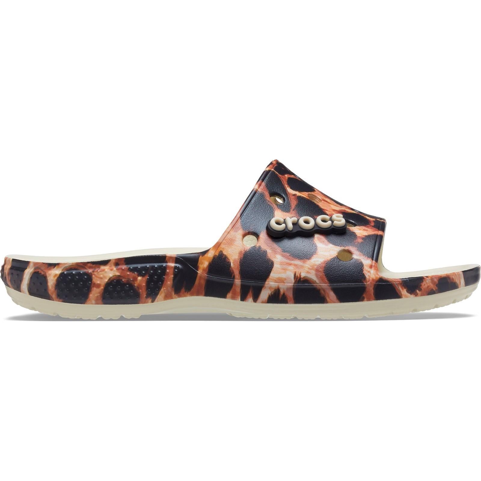 Crocs Classic Animal Print Slide Sandals