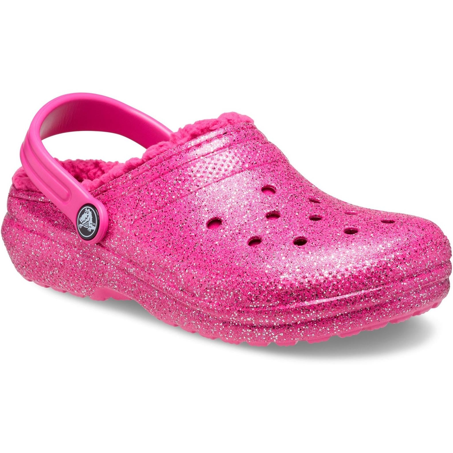 Crocs Toddlers' Classic Glitter Lined Clog Sandals