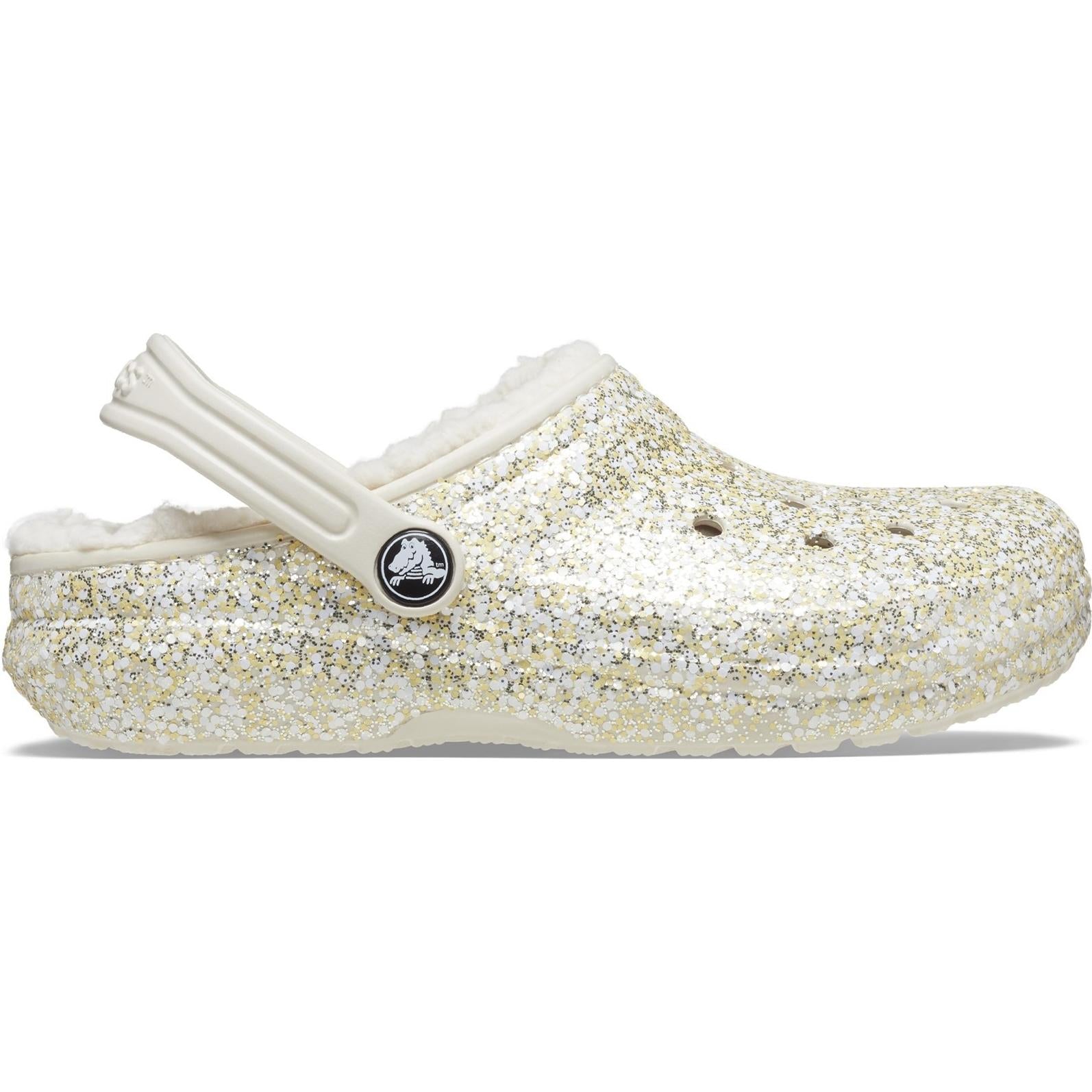 Crocs Toddlers' Classic Glitter Lined Clog Sandals