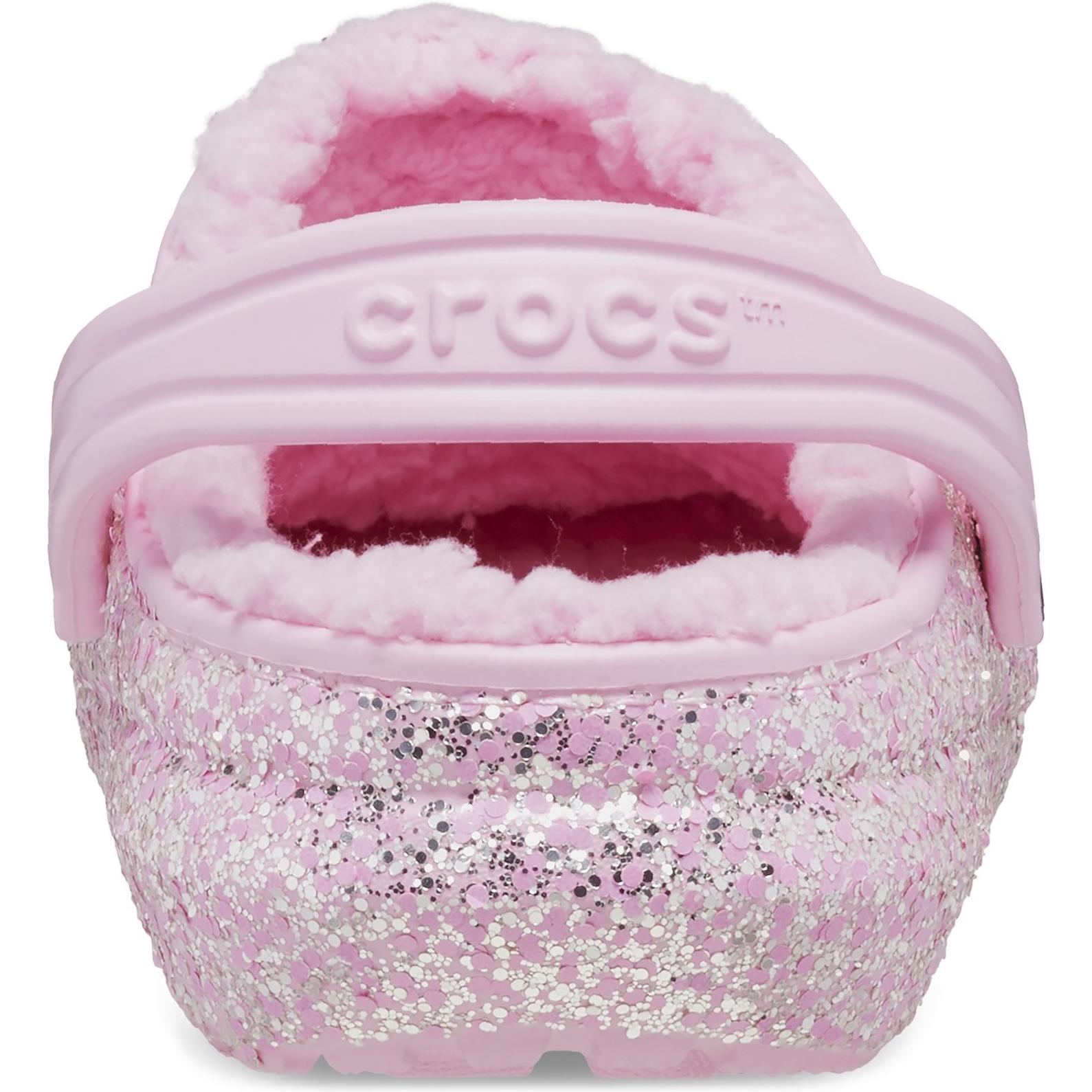 Crocs Toddlers' Classic Glitter Lined Clog Sandals