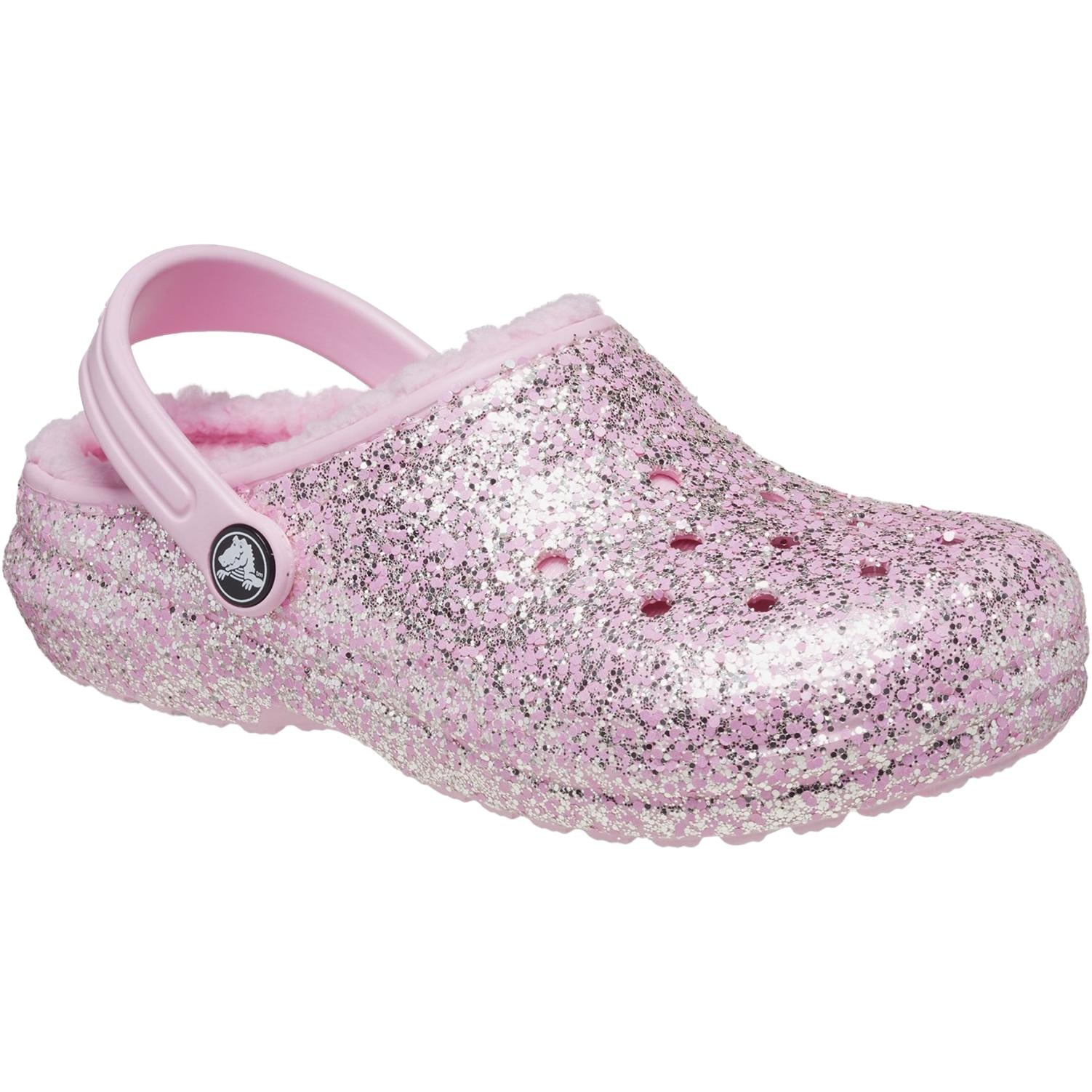 Crocs Toddlers' Classic Glitter Lined Clog Sandals