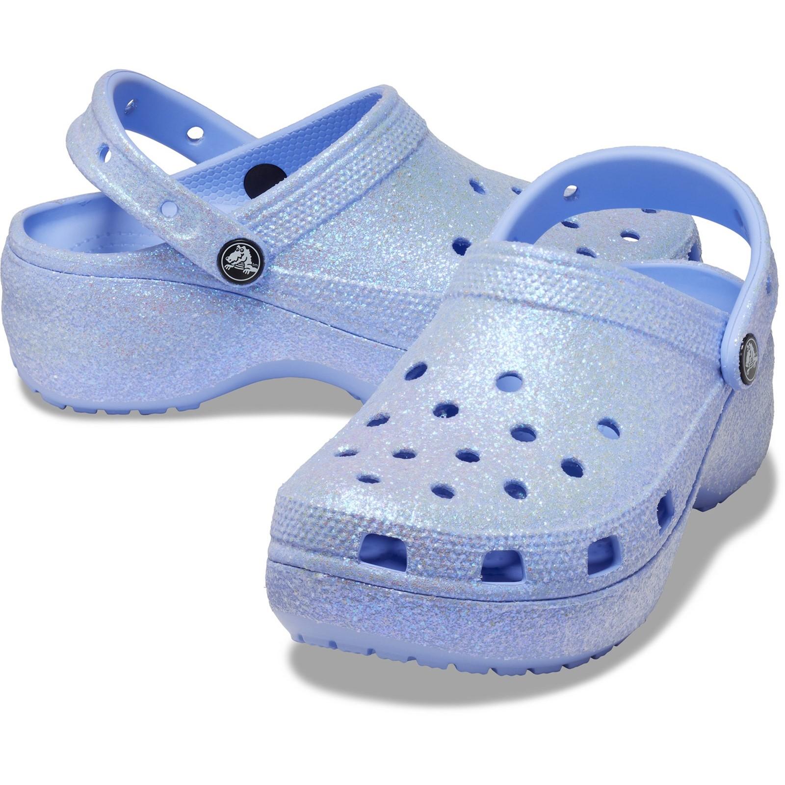 Crocs Classic Platform Glitter Clog Sandals