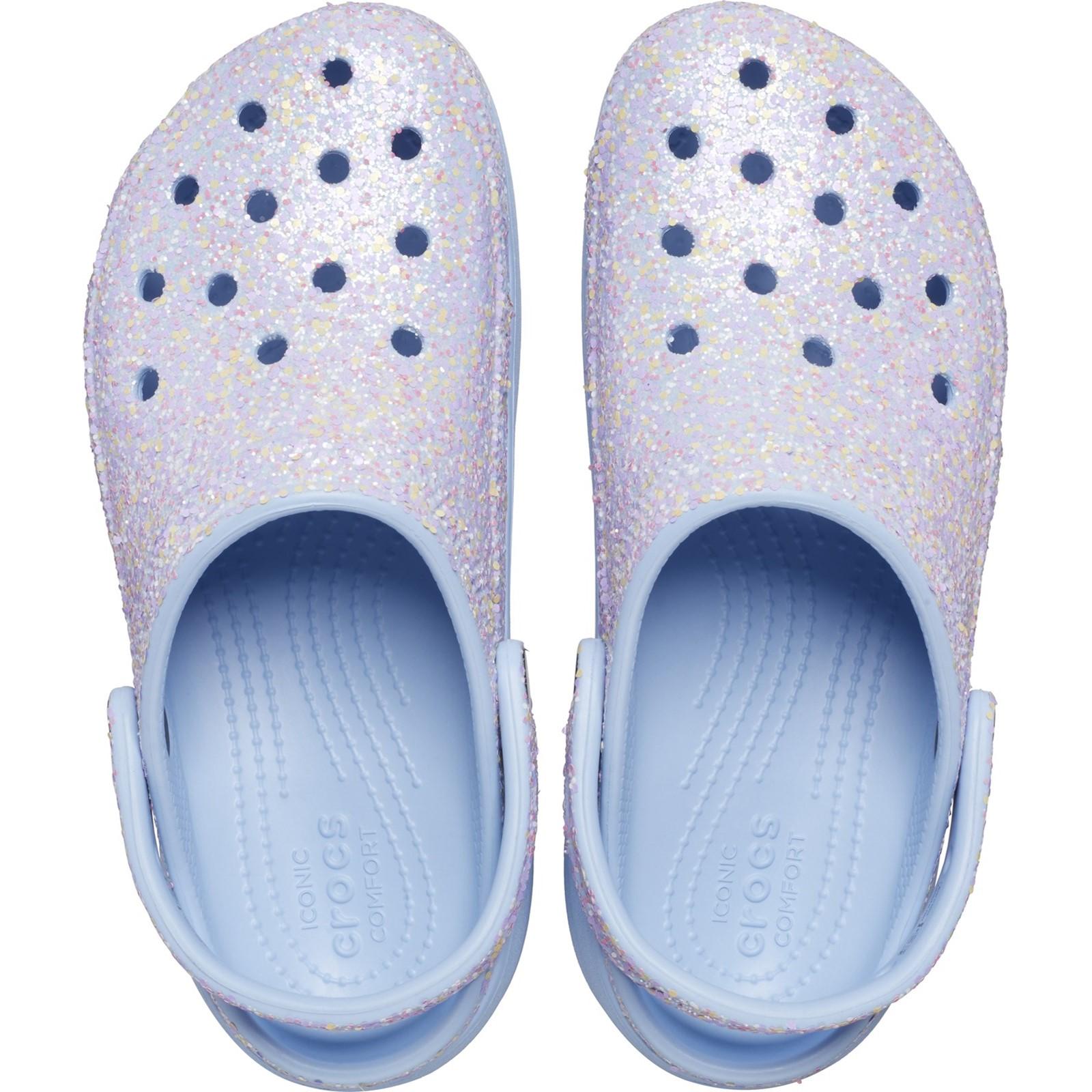 Crocs Classic Platform Glitter Clog Sandals