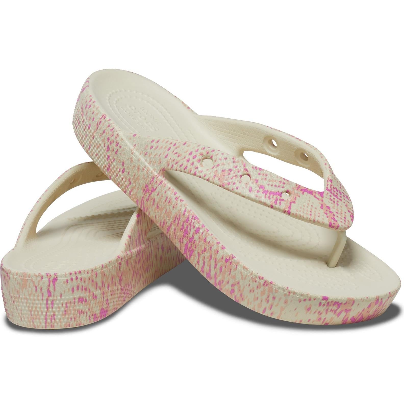 Crocs Classic Platform Snake Print Sandals