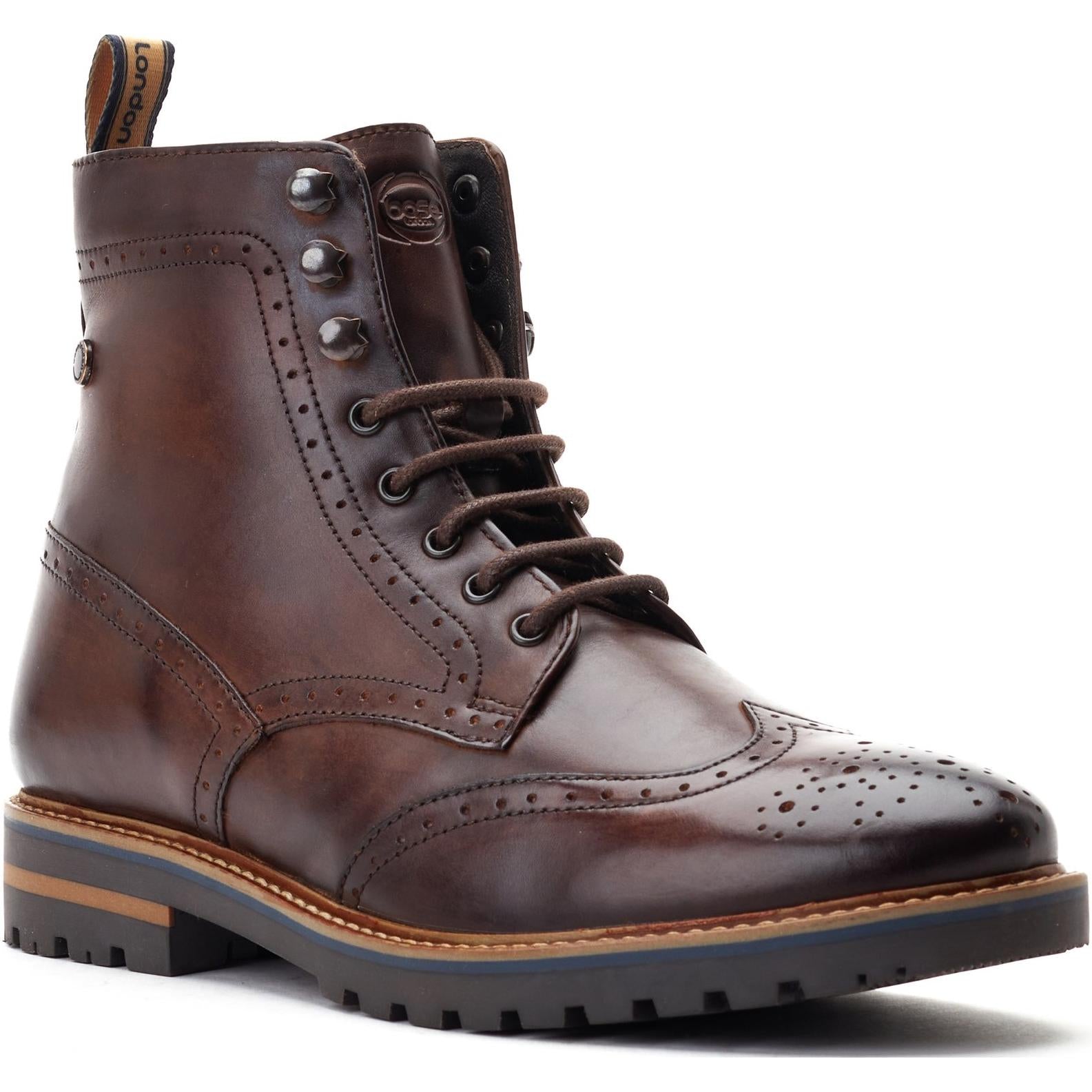 Base London Grove Washed Brogue Boot